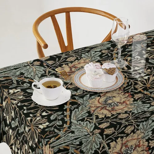 Miniatura 212 de Mantel Floral Retro de Pájaros, Diseño Original Bohemio William Morris Estampado Cubierta de Mesa para Hogar Picnic Fiesta Comedor Cocina William
