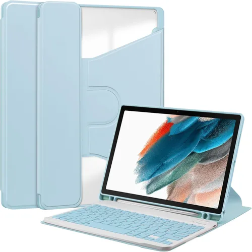 Miniatura 26 de kaidisen Funda con teclado giratorio 360º para Galaxy Tab S6 Lite de 10.4 pulgadas, soporte vertical magnético desmontable teclado delgado Folio