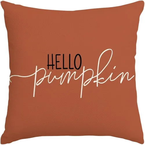 Miniatura 18 de RABUSOFA Fundas de Almohada de Otoño 18x18 Pulgadas, Almohadas Decorativas de Otoño Hello Pumpkin, Funda de Cojín para Exteriores de Acción