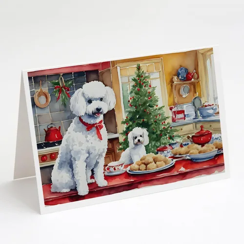 Miniatura 117 de Caroline's Treasures DAC3884GCA7P Paquete de 8 tarjetas en blanco de Navidad con galletas de husky siberiano Tarjetas de felicitación con sobres