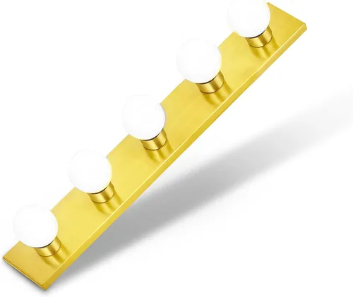 Miniatura 12 de Lighting Five Light Vanity Strip - Lámpara de espejo estilo Hollywood con placas cromadas, accesorios de grado de salón para dormitorio, baño