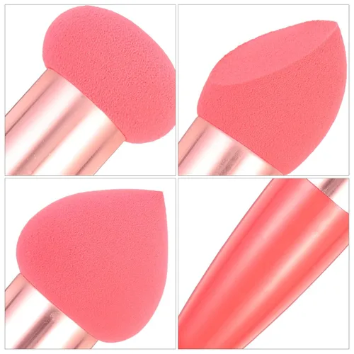 Miniatura 3 de Beaupretty Juego de 3 bolígrafos de maquillaje de belleza, esponjas de maquillaje portátiles en seco y húmedo, herramientas cosméticas de mano