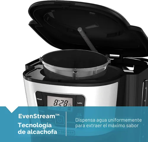 Miniatura 4 de BLACK+DECKER Cafetera térmica de 12 tazas, negro/plata, CM2035B