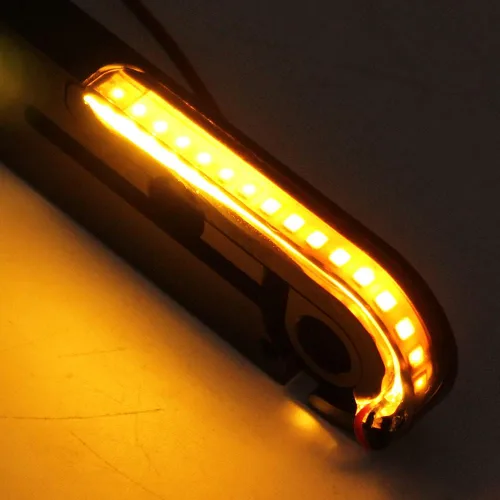 Miniatura 7 de Soporte de señal de giro para horquilla delantera de motocicleta, amortiguador LED para Harley Touring Road King Street Gilde Electra Glide