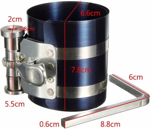 Miniatura 4 de Herramienta de compresor de anillo de pistón de motor de automóvil y alicates de anillo de pistón para tornillos de seguridad ajustables