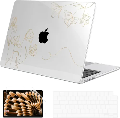 Miniatura 16 de G JGOO Funda protectora de plástico mate compatible con MacBook Air de 15 pulgadas M4 A3241 M3 A3114 M2 A2941, M4, A3241, M2, A2941, versión 2025