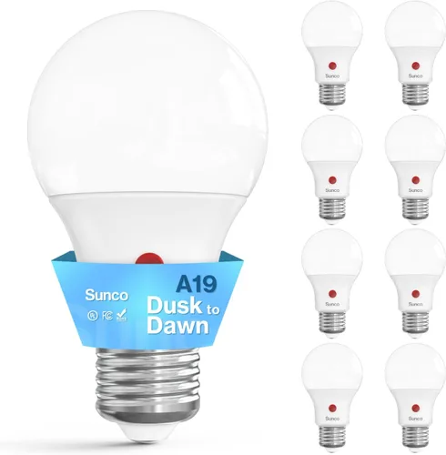 Miniatura 11 de Sunco Paquete de 6 Bombillas de Luz de Atardecer a Amanecer para Exteriores A19, Fotocélula Automática para Iluminación Exterior, 800 LM, 9W Blanco