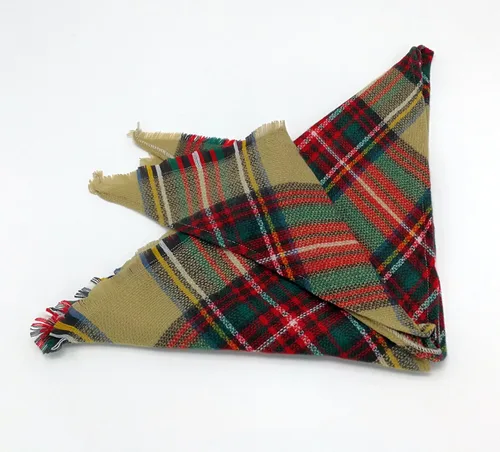 Miniatura 4 de Wander Agio - Bufanda envolvente con diseño a cuadros o triangular para mujer, para el invierno, cálida y larga, de punto, tacto de cachemira, chal