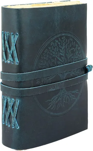 Miniatura 6 de Diario de cuero antiguo hecho a mano forrado con borde de Deckle Edge Vintage Paper Tree of Life Cuaderno de escritura diario para hombres