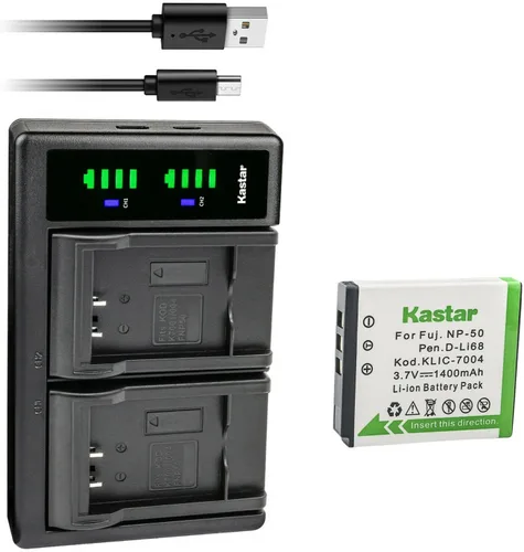 Miniatura 8 de Kastar Cargador de batería USB FNP-50 LTD2 para Fujifilm FinePix F850EXR, FinePix F900EXR, FinePix Real 3D W3, FinePix X10, FinePix X20, FinePix