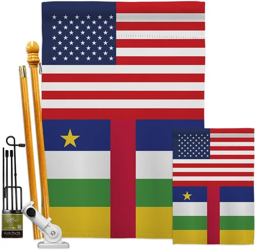 Miniatura 6 de Central African Republic US Friendship Garden House Flags Set Regional USA American Alliance World Country Particular Area Small Decorative Gift