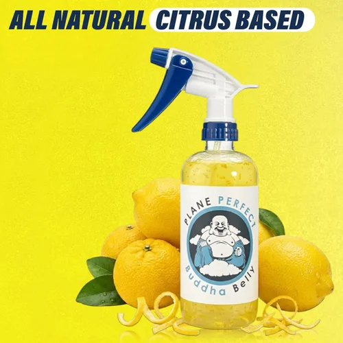 Miniatura 4 de Plane Perfect Buddha - Limpiador de aceite y grasa para vientre, espray desengrasante cítrico de grado aeronáutico resistente, limpiador
