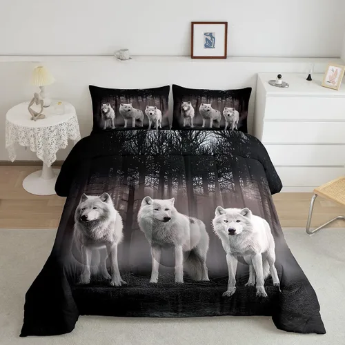 Miniatura 23 de Feelyou Juego de ropa de cama con diseño de dragón y galaxia, cielo estrellado, para niños y niñas, diseño de dragón, decoración colorida, colección