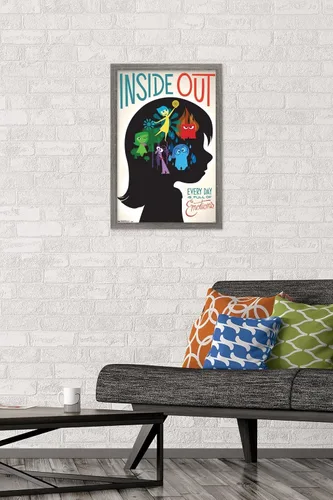 Miniatura 2 de Trends International Disney Pixar Inside Out - Póster de pared de emociones, 14.725 x 22.375 pulgadas, versión enmarcada de madera de granero