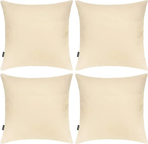 Miniatura 25 de Coddsmz Paquete de 4 fundas decorativas de 100% algodón para cojín cuadrado, funda de almohada de color liso para bricolaje, para sofá y dormitorio
