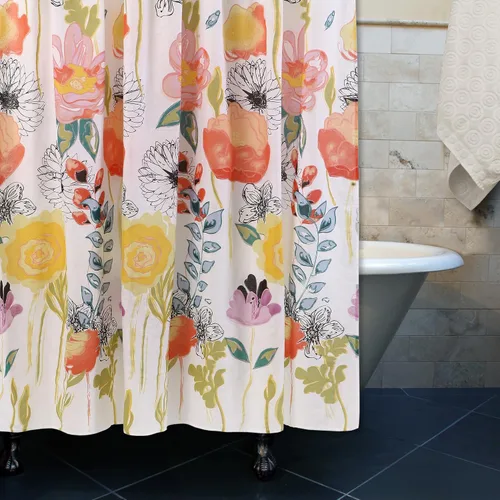 Miniatura 3 de Greenland Home Fashions Fabric Sensations Cortina de Ducha, Decoración Elegante para el Baño, Lavable a Máquina, 72 pulgadas x 72 pulgadas, Sueño