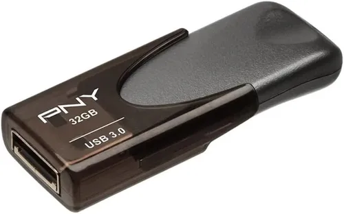 PNY Turbo Attache 4 USB 3.0 - Unidad flash ligera, fiable y portátil para un fácil almacenamiento de datos y transferencia rápida de datos (32 GB,