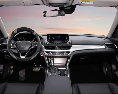 Miniatura 3 de West Llama Funda personalizada para volante de automóvil Honda Accord CR-V HR-V Pilot Odyssey (negro + gris, tamaño estándar)