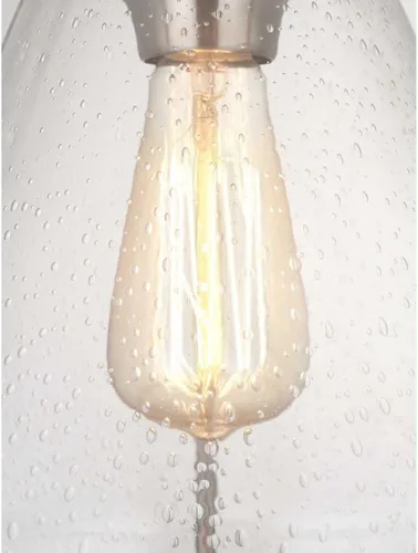 Miniatura 4 de Progress Lighting Range Collection - Lámpara colgante costera de cristal transparente con semillas, color grafito, negro