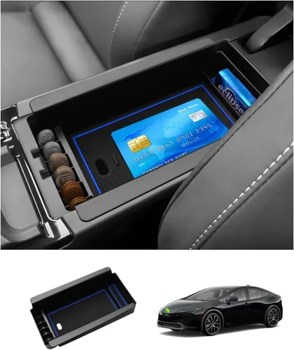 Miniatura 9 de FIILINES Organizador de consola central para Kia K5 2021-2025, bandeja de consola central, caja de almacenamiento de reposabrazos secundario