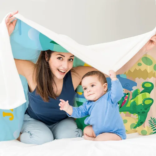 Miniatura 141 de Artsadd Manta de bebé personalizada para niños y niñas con nombre, manta personalizada con nombre de bebé con patrón de unicornio, manta