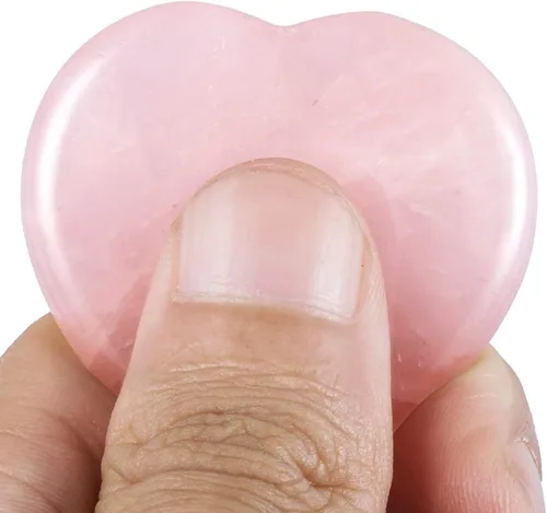 Miniatura 2 de SUNYIK Piedra natural tallada a mano para el pulgar, piedras pulidas en el bolsillo de la palma, cristal curativo para el día de San Valentín