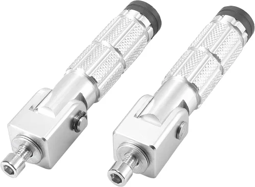 Miniatura 10 de Motoforti 1 par 0.276 in aleación de aluminio universal motocicleta plegable trasero reposapiés estribera pedal Ciclismo negro