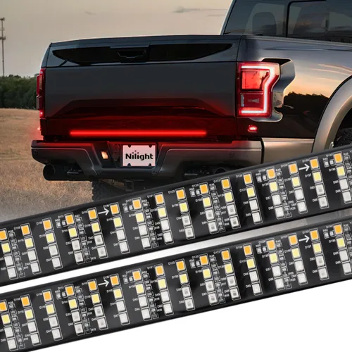 Miniatura 22 de Nilight - Tira de luz LED para plataforma trasera de 30 pulgadas de UTV, 204 LED, luces de freno ámbar, luces intermitentes rojas, compatible