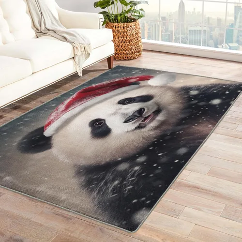Miniatura 37 de Alfombra de oso de 2 x 3 pies, alfombra de Navidad para entrada, sala de estar, dormitorio, alfombra de animales salvajes, decoración de habitación