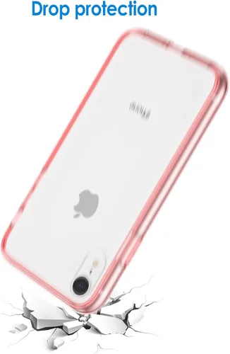 Miniatura 4 de JETech - Funda para iPhone XR de 15,5 cm, cubierta a prueba de golpes sin amarillamiento, parte trasera transparente antiarañazos (oro rosa)