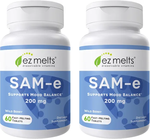 Miniatura 8 de EZ Melts Suplemento SAM-e soluble de 200 mg, sin azúcar, suministro de 1 mes - 1 paquete