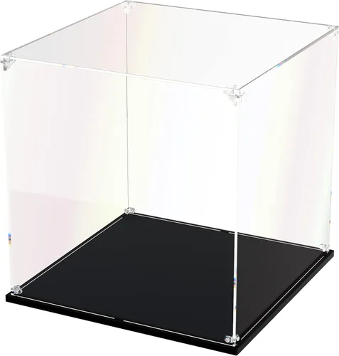 Miniatura 25 de Vitrina de acrílico transparente, vitrina autoensamblable para coleccionables, figuras de acción, muñecas, caja de vidrio alternativa para regalos