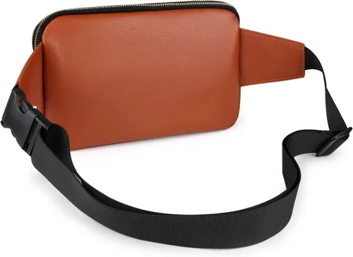 Miniatura 6 de Riñoneras de cuero para mujer, de moda, de talla grande, color negro, para hombres, lindas bolsas cruzadas, riñonera con gran capacidad, casual