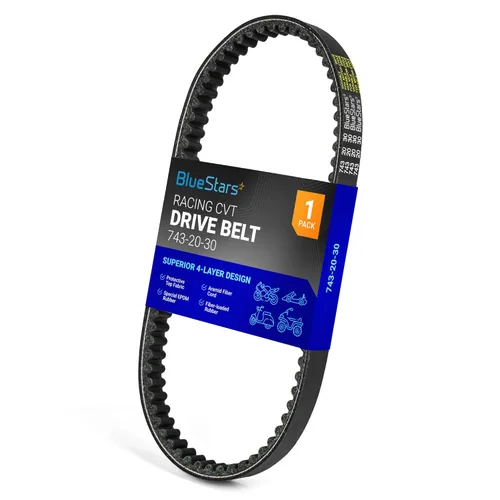 Miniatura 11 de BlueStars 669-18-30 Correa de transmisión Racing CVT - Compatible con motores 49cc 50cc GY6 139QMB de caja corta para ciclomotor, ATV, Go Kart