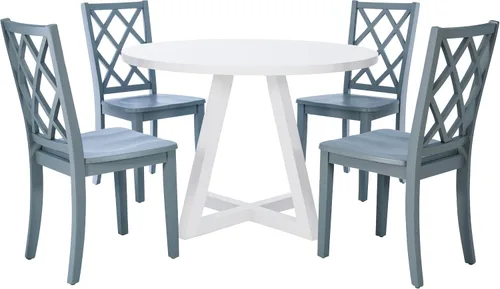 Miniatura 39 de Powell Silla auxiliar de comedor Conolly Blue Graphite