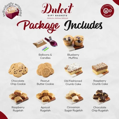 Miniatura 5 de Cestas de regalo de comida de feliz cumpleaños, regalos de comida gourmet, cestas de regalo de cumpleaños para mujeres, hombres, adolescentes