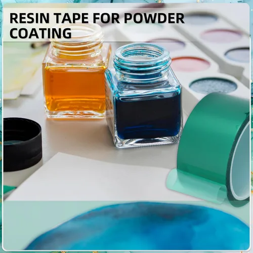 Miniatura 7 de 2 rollos de cinta de resina 1.96 pulgadas × 108 pies de cinta de epoxi resistente a altas temperaturas 220℃, cintas de epoxi para joyería DIY, mesa