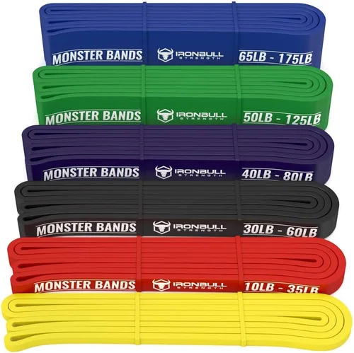 Miniatura 7 de Bandas elásticas prémium de resistencia para pullups; bandas de movilidad, de levantamiento de peso, para pullups, extradurables y resistentes