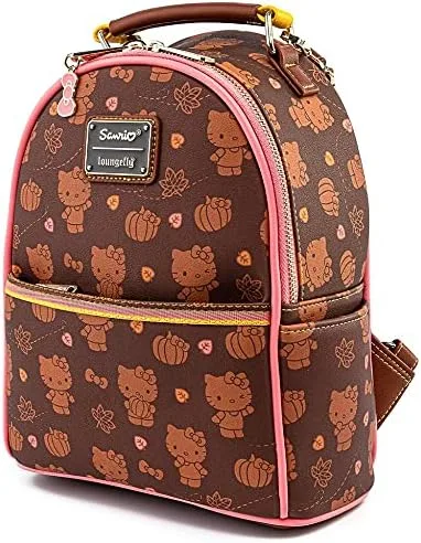 Miniatura 2 de Loungefly Sanrio Hello Kitty Pumpkin Spice Adult Womens Convertible Mini Backpack Purse