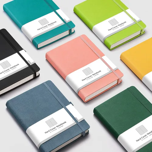 Miniatura 7 de AHGXG Cuaderno de papel cuadriculado - 320 páginas cuaderno de cuadrícula A5, papel cuadriculado grueso de 100 g/m², tapa dura de cuero, bolsillo