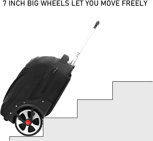 Miniatura 4 de WMHYLYH Mochila impermeable con ruedas de 20/22 pulgadas, Negro