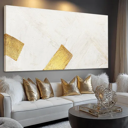 Miniatura 13 de YJYart Arte de pared de lienzo rosa para decoración de sala de estar, 24 x 48 pulgadas, arte abstracto de pared blanco, lienzo blanco, decoración