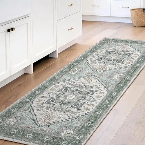 Miniatura 101 de OPPODREAM Alfombras suaves, pequeñas y lavables con parte trasera antideslizante, alfombra de cachemira sintética de pelo bajo, 2 x 3 pies, azul