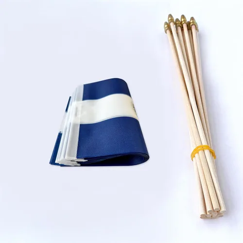 Miniatura 3 de TSMD Mini banderas de mano de El Salvador Stick Flag Salvadoran, 5 x 8 pulgadas, paquete de 12