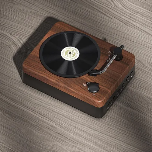 Miniatura 8 de Docooler Altavoz Bluetooth retro, reproductor de discos de vinilo, receptor Bluetooth integrado y altavoces estéreo, altavoces Bluetooth portátiles