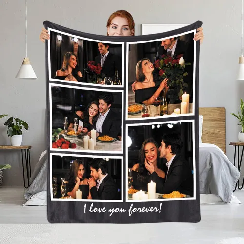 Miniatura 7 de Regalos personalizados para parejas: manta personalizada con fotos, manta personalizada con fotos, regalos de cumpleaños para novio, novia, esposa