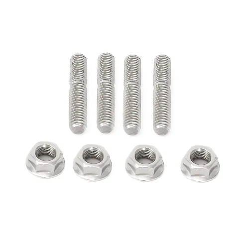 Miniatura 7 de Tuercas y Espárragos de Escape para Harley Big Twin 1984-2015 Sportster XL 1986-2015 Reemplaza #16715-83 Plateado