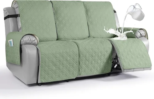 Miniatura 27 de VANSOFY Funda impermeable para sofá reclinable, lavable, funda para sofá reclinable de 1 pieza, protector de muebles con correas elásticas, bolsillo
