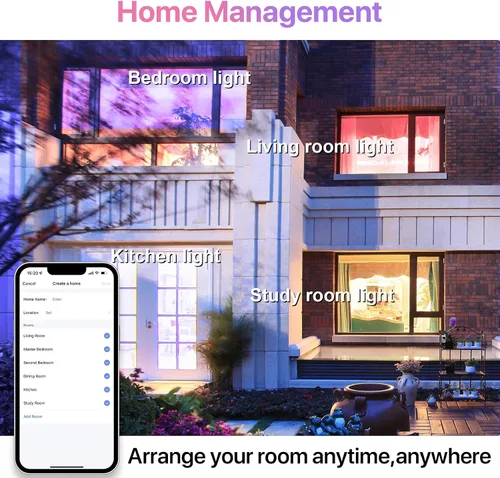 Miniatura 5 de ORALUCE Bombilla inteligente compatible con Alexa y Google Home, bombilla LED A19 E26 equivalente a 60 W, WiFi de 2.4 GHz y Bluetooth que cambia