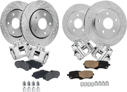 Miniatura 67 de Detroit Axle - 4 rotores de freno para Chevrolet Cruze 2014 2015 [modelos de motores de gas] Rotores de freno de disco perforados y ranurados